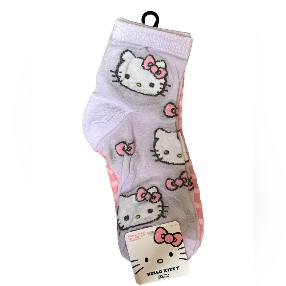 New Hello Kitty Ladies/Girls 2-pack Socks